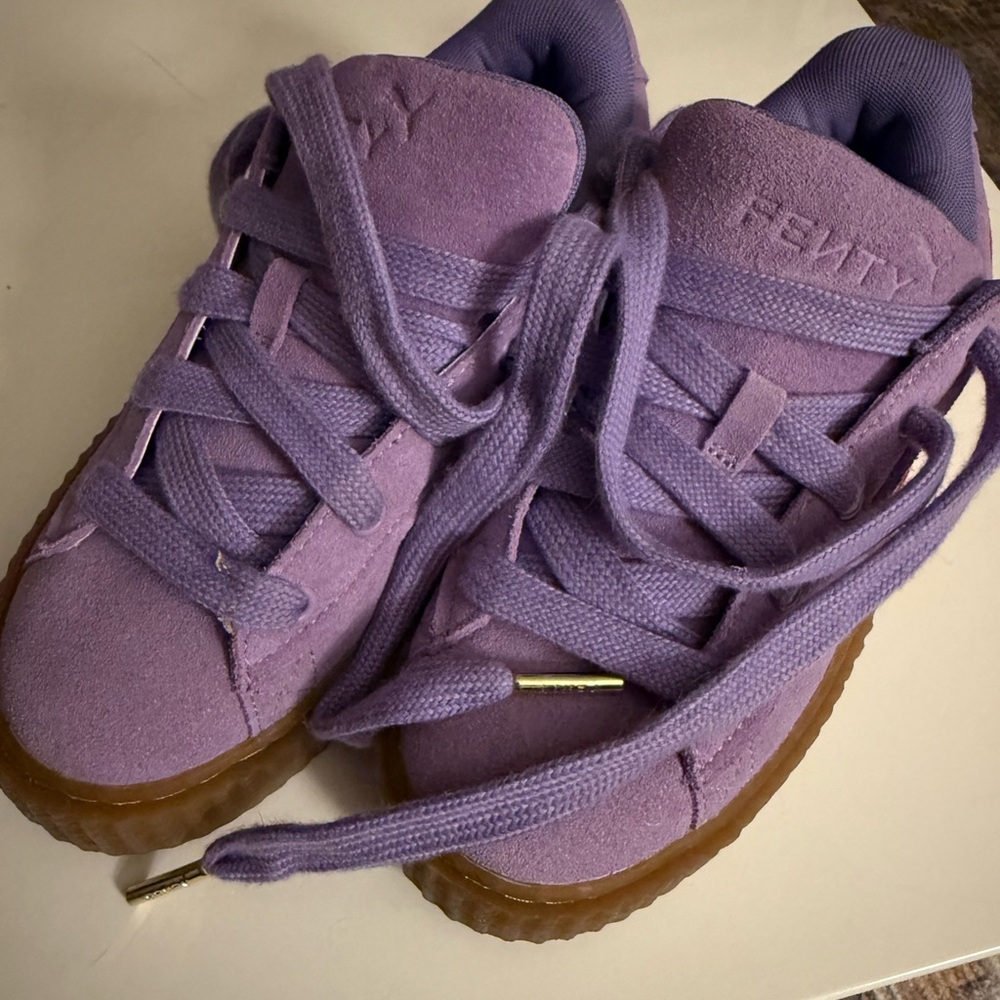 Fenty Beauty Lavender Purple Suede Sneakers